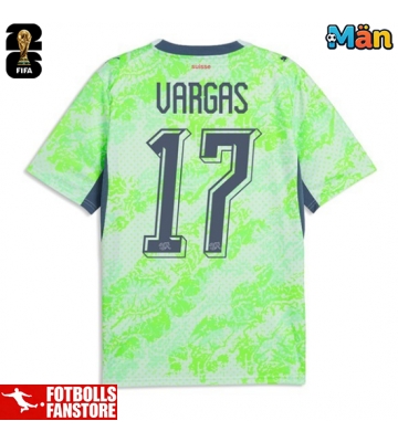 Schweiz Ruben Vargas #17 Bortatröja VM 2026 Kortärmad